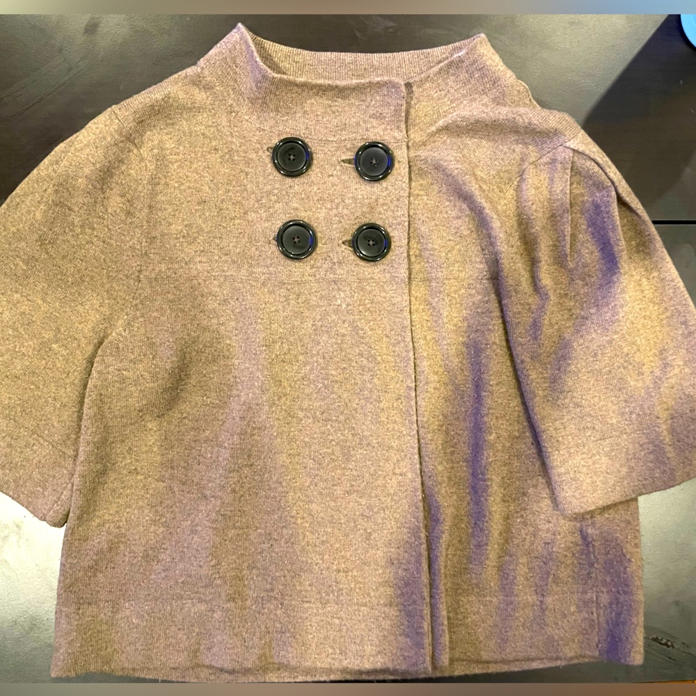 Cropped Banana Republic brown button down